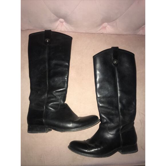 Frye Genuine Leather Tall Boots Size 6.5 - Picture 1 of 11